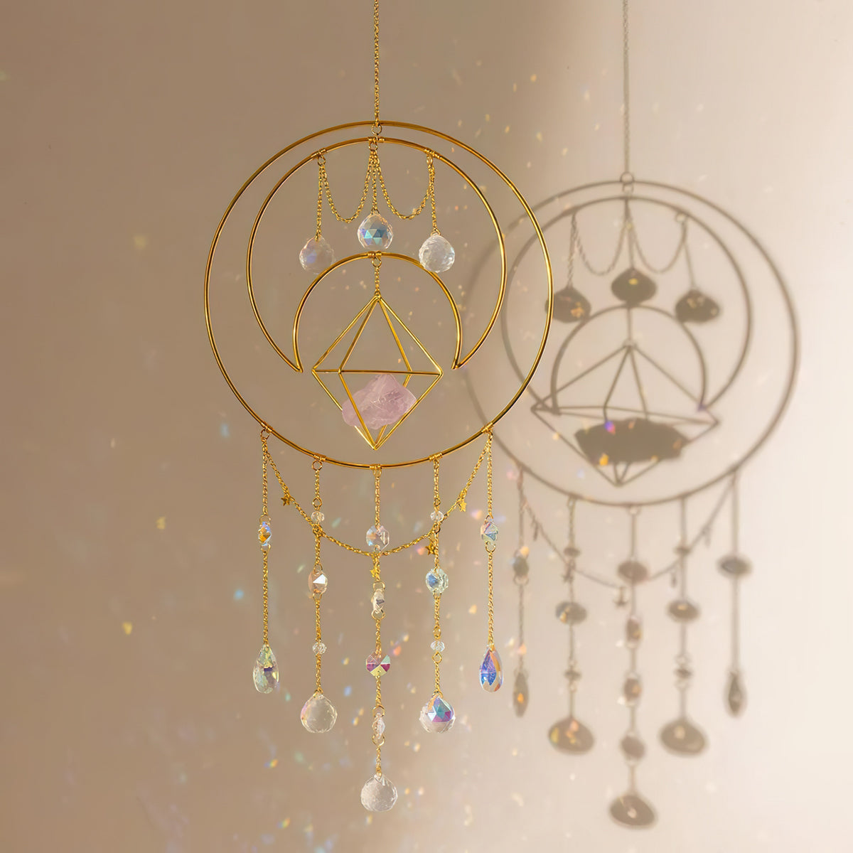 Majestic Handmade Amethyst Crystal Suncatcher