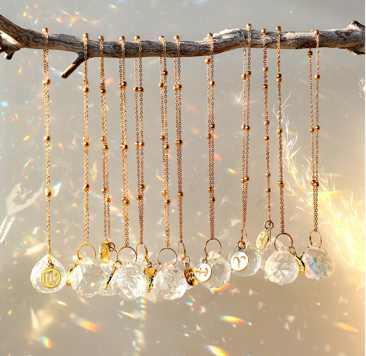 Zodiac Sign Car Rearview Mirror Suncatcher